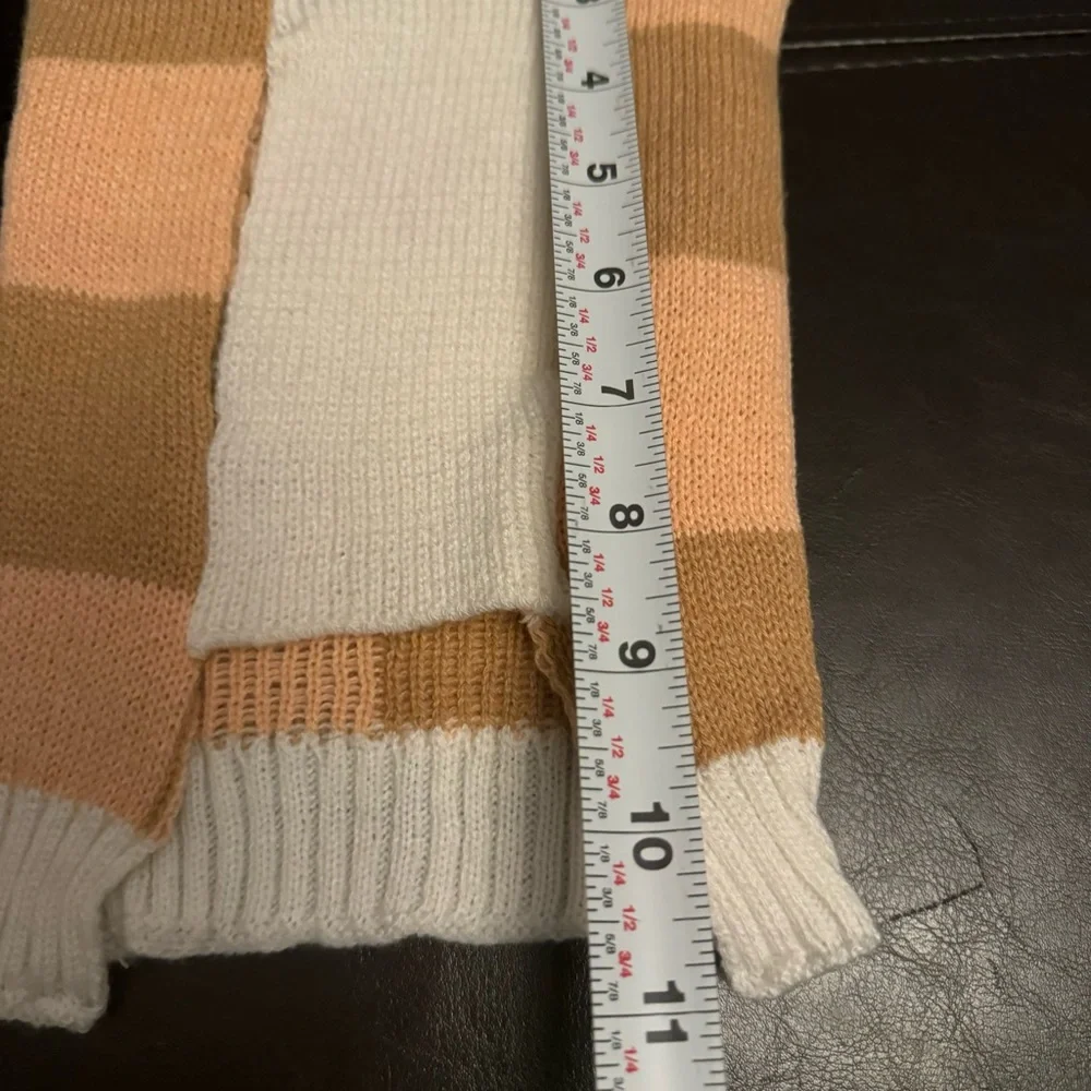 Tan and Orange Dog Sweater Hugs and Snugs Pawsitively Fun Size Small NWT